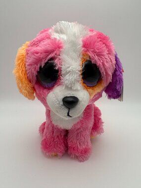 Precious TY Beanie Boos Pachon Navarro Dog Pink Orange Purple 2016 (SKU: 675TO)
